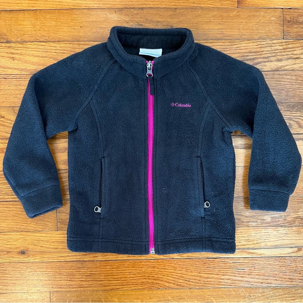 3T Columbia Fleece Zipper Jacket | Toddler Girls’ Winter Zip-Up Sweatshirt Coat